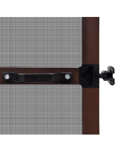 Zanzariera con Cardini per Porte Marrone 100 x 215 cm