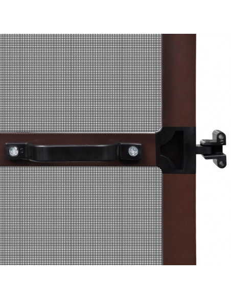 Zanzariera con Cardini per Porte Marrone 100 x 215 cm
