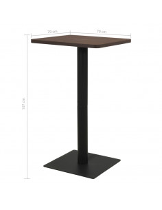 Tavolo da Bistrot Cenere Scuro 70x70x107 cm