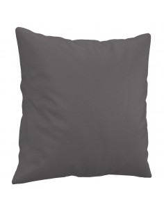 Set di Divani 2 pz con Cuscini Grigio in Similpelle