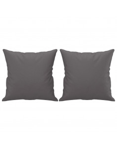 Set di Divani 3 pz con Cuscini Grigio in Similpelle