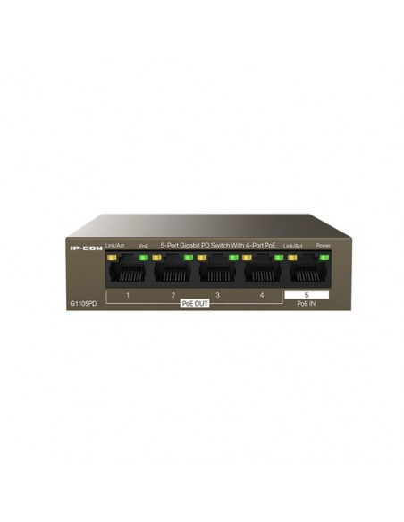 SWITCH IP-COM G1105PD 5P GIGABIT DESKTOP 10/100/1000M CON 4P PoE