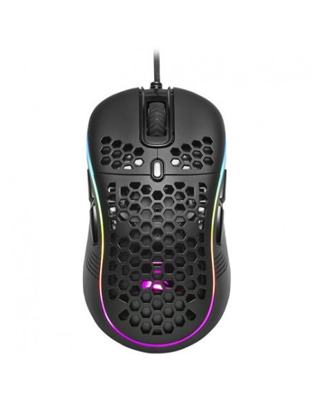 SHARKOON MOUSE GAMING LIGHT2-S, 6200 DPI, RGB, 6 TASTI CONFIGURABILI, USB, 1.8MT