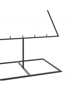 Albero di Natale Decorativo in Metallo Nero 180 cm