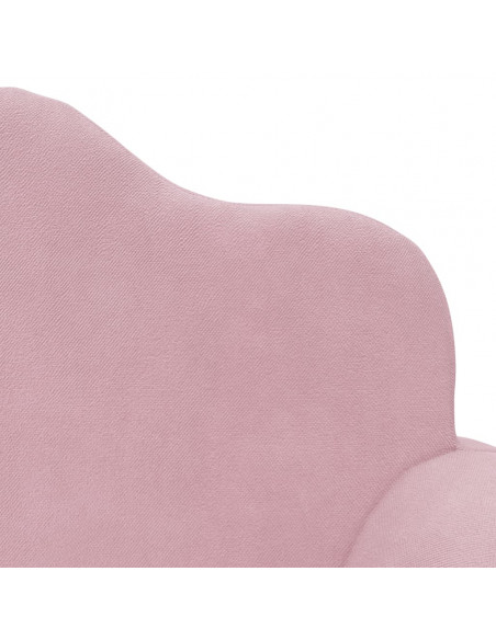 Divano per Bambini a 2 Posti Rosa in Morbido Peluche