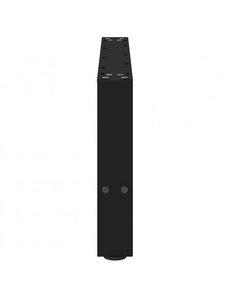 Gambe per Tavolino 2 pz Nero 30×70 cm in Acciaio