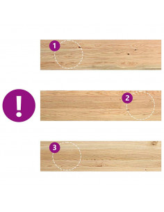 Gradini 12 pz 100x30x2 cm in Rovere Massello Non Trattato