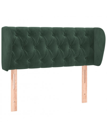 Testiera ad Orecchio Verde Scuro 93x23x78/88 cm in Velluto