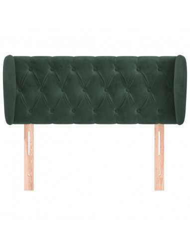 Testiera ad Orecchio Verde Scuro 93x23x78/88 cm in Velluto