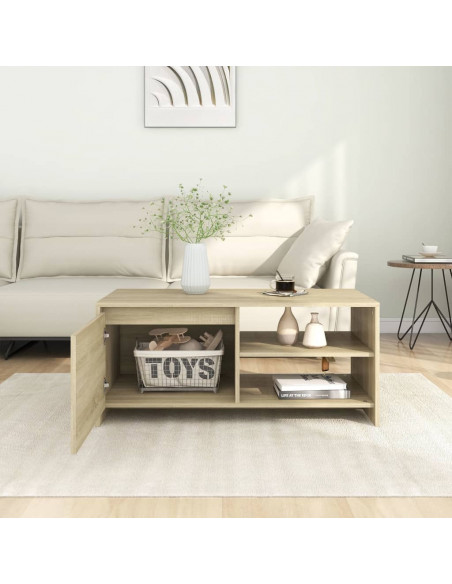 Tavolino da Salotto Rovere Sonoma 102x50x45cm Legno Multistrato