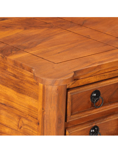 Scrivania con Cassetti 110x50x76 cm in Legno Massello di Acacia