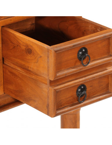 Scrivania con Cassetti 110x50x76 cm in Legno Massello di Acacia