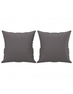 Set di Divani 4 pz con Cuscini Grigio in Similpelle 2