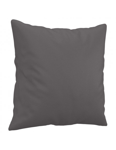 Set di Divani 4 pz con Cuscini Grigio in Similpelle