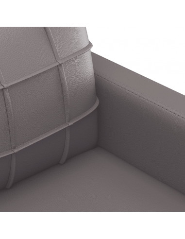 Set di Divani 4 pz con Cuscini Grigio in Similpelle