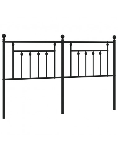 Testiera in Metallo Nero 180 cm