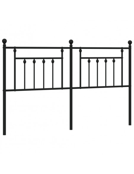Testiera in Metallo Nero 180 cm