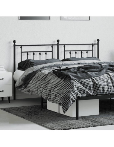 Testiera in Metallo Nero 180 cm