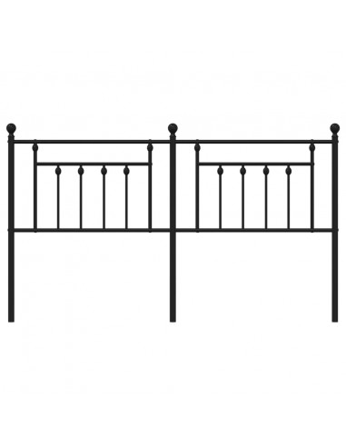 Testiera in Metallo Nero 180 cm