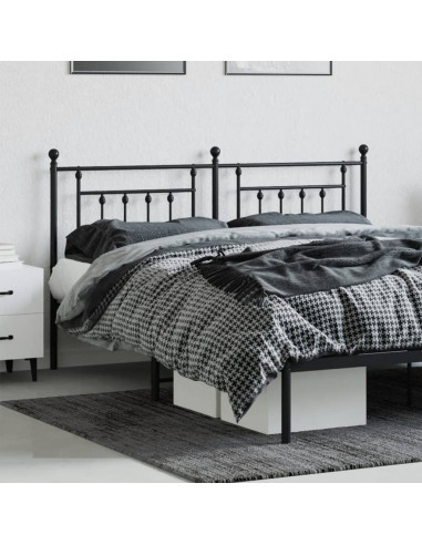 Testiera in Metallo Nero 160 cm