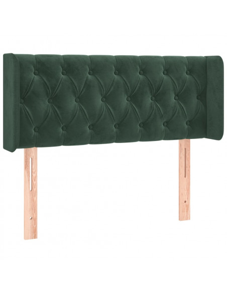 Testiera a LED Verde scuro 93x16x78/88 cm in Velluto