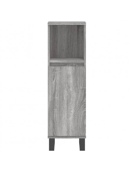 Set Mobili da Bagno 3 pz Grigio Sonoma in Legno Multistrato