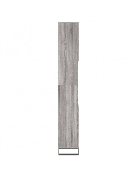Armadietto Bagno Grigio Sonoma 30x30x190cm in Legno Multistrato