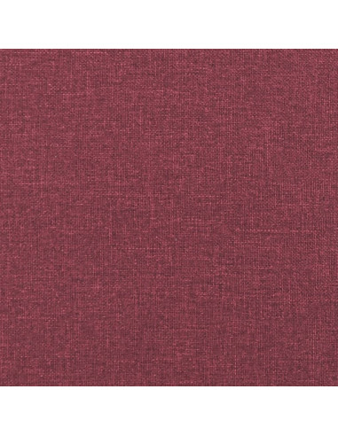 Set di Divani 4 pz con Poggiapiedi Rosso Vino in Tessuto