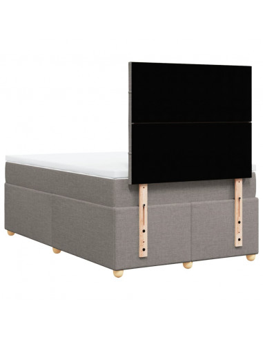 Giroletto a Molle con Materasso Tortora 120x190 cm in Tessuto