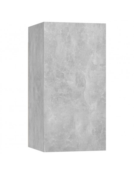 Set di Mobili Porta TV 3 pz Grigio Cemento in Legno Multistrato