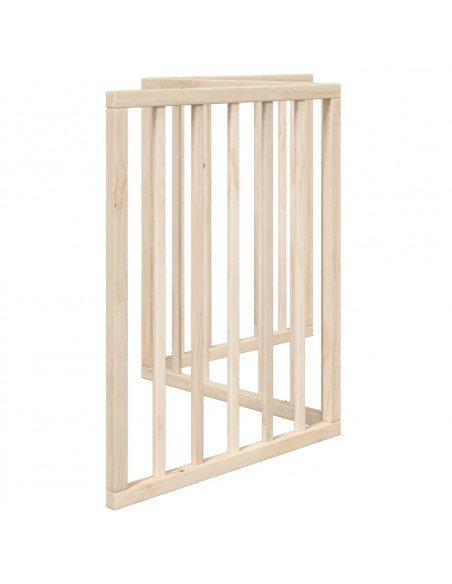 Cancello per Cani Pieghevole 3 Pannelli 150 cm Legno di Pioppo