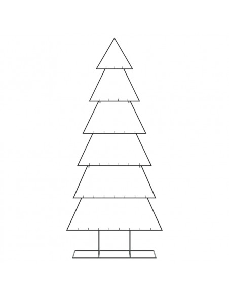 Albero di Natale Decorativo in Metallo Nero 180 cm