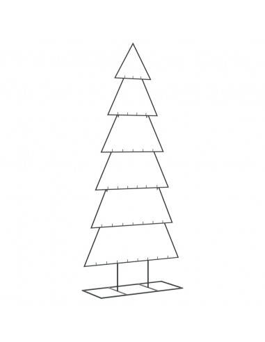 Albero di Natale Decorativo in Metallo Nero 180 cm