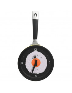 325164  Wall Clock with Fried Egg Pan Design 18,8 cm