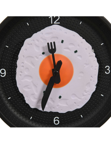 325164  Wall Clock with Fried Egg Pan Design 18,8 cm
