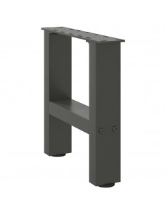 Gambe per Tavolino 2 pz Antracite 30×30 cm in Acciaio