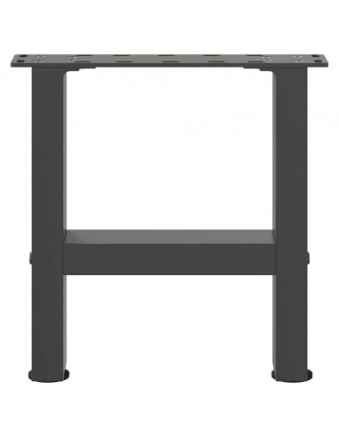 Gambe per Tavolino 2 pz Antracite 30×30 cm in Acciaio