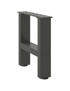 Gambe per Tavolino 2 pz Antracite 30×40 cm in Acciaio