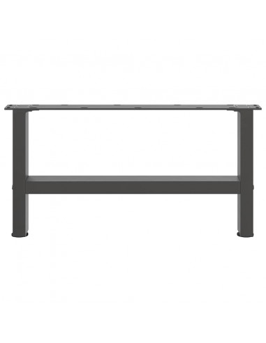 Gambe per Tavolino 2 pz Antracite 30×60 cm in Acciaio