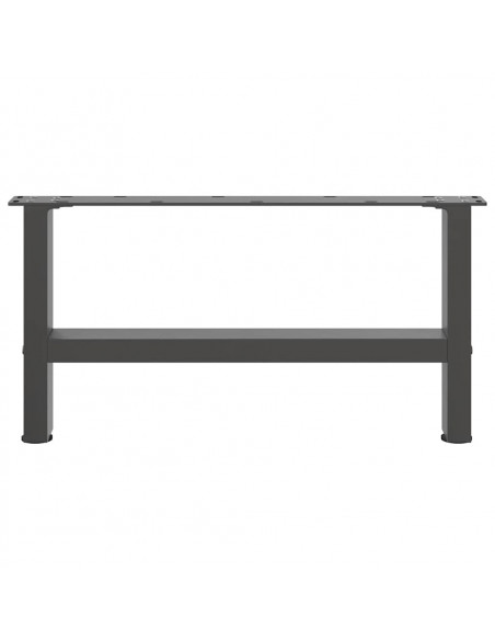Gambe per Tavolino 2 pz Antracite 30×60 cm in Acciaio