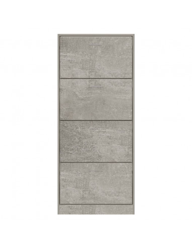 Scarpiera Grigio Cemento 63x24x147 cm in Legno Multistrato