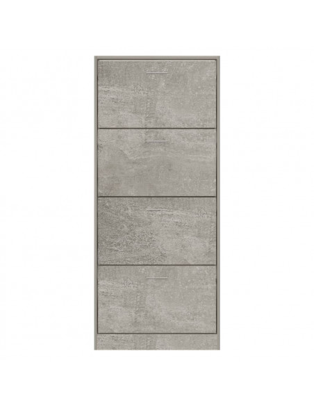 Scarpiera Grigio Cemento 63x24x147 cm in Legno Multistrato