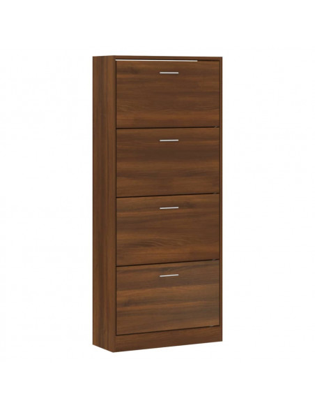 Scarpiera Rovere Marrone 63x24x147 cm in Legno Multistrato