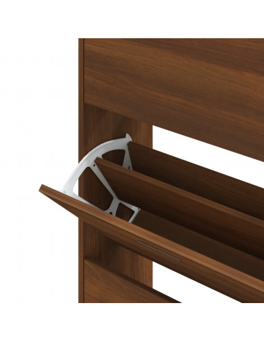 Scarpiera Rovere Marrone 63x24x147 cm in Legno Multistrato