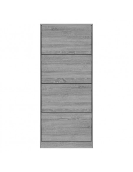 Scarpiera Grigio Sonoma 63x24x147 cm in Legno Multistrato
