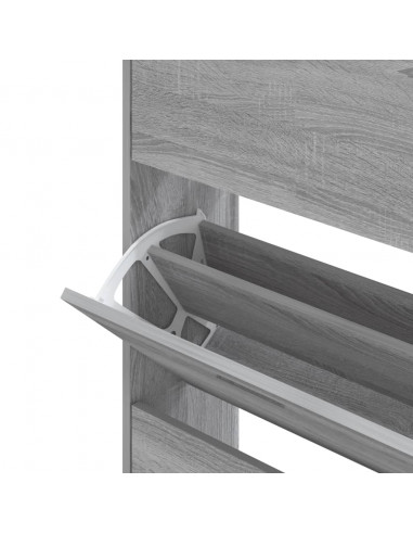 Scarpiera Grigio Sonoma 63x24x147 cm in Legno Multistrato