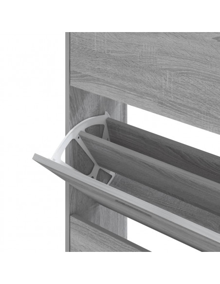 Scarpiera Grigio Sonoma 63x24x147 cm in Legno Multistrato