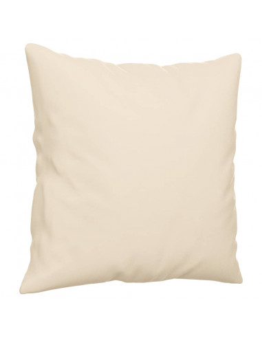 Set Divani 2 pz con Cuscini Beige in Tessuto Microfibra