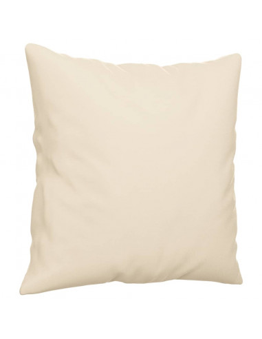 Set Divani 2 pz con Cuscini Beige in Tessuto Microfibra