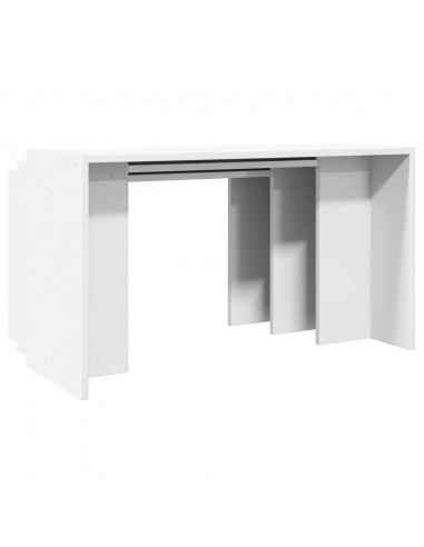 Tavolini Impilabili 3 pz Bianchi in Legno Multistrato